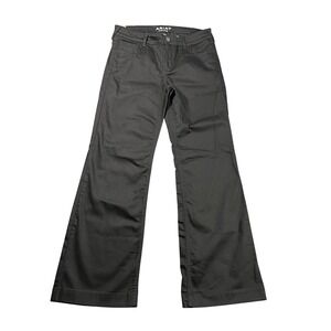 Ariat Denim Trouser Jeans Women's 31R Black Wide Leg Western Mid Rise Stretch